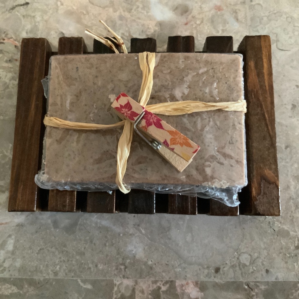 Handmade Pumpkin Spice Soap & Soap Rack